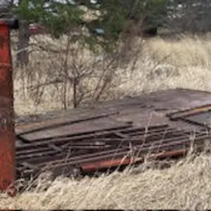 Wagon bunk and part of a truck box.