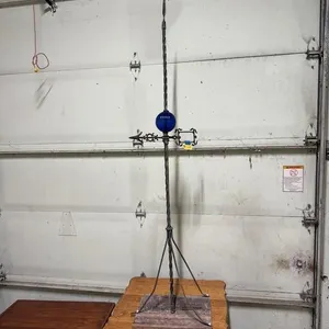 Lightning Rod w/Blue Fluted Ball