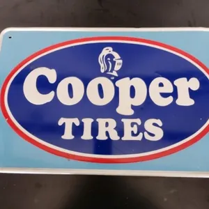 Cooper Tires Metal Sign, 25"W x 16"T