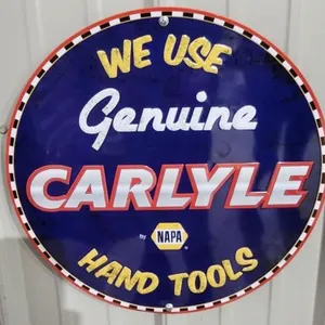 Genuine Carlyle Hand Tools 15.6" Round Metal Sign