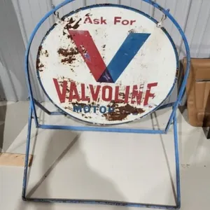 2 Sided Free Standing Valvoline Motor Oil Sign
