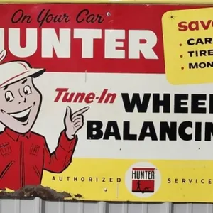 Hunter Tune-In Wheel Balancing Sign