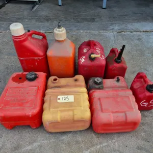 Assorted Plastic Fuel Containers