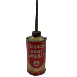 Vintage Texaco Home Lubricant Oil Can w/ Long Spout & Red Tip