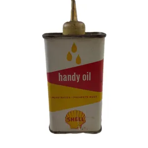 Vintage Shell “Handy Oil” Tin Oiler w/ Spout