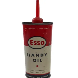 Vintage ESSO Handy Oil Tin w/ Red Spout