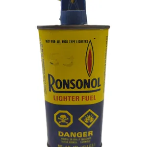 Vintage Ronsonol Lighter Fuel Tin w/ Spout