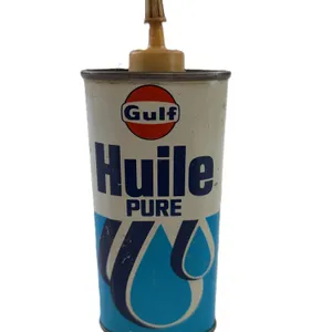 Vintage Gulf Huile Pure Oil Tin w/ Spout