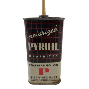 Vintage Pyroil Graphited Penetrating Oil Tin w/ Spout