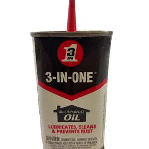 Vintage 3‑IN‑ONE Multi‑Purpose Oil Tin w/ Red Spout