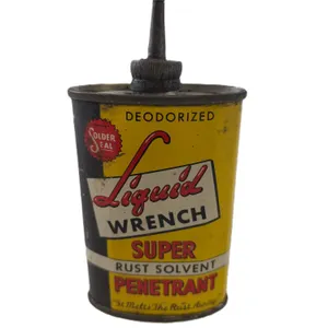 Vintage Liquid Wrench Super Rust Solvent Penetrant Tin w/ Spout
