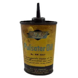 Vintage Rite‑Way Milker Pulsator Oil Tin w/ Spout