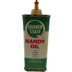 Vintage Quaker State Handy Oil Tin w/ Spout