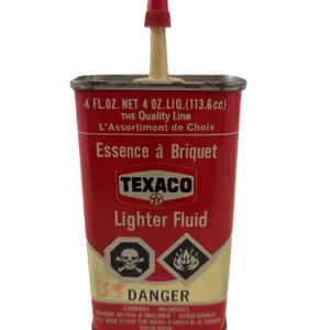 Vintage Texaco Lighter Fluid Tin w/ Spout