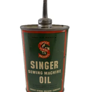 Vintage Singer Sewing Machine Oil Tin w/ Spout