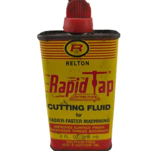 Vintage Relton Rapid Tap Cutting Fluid Tin w/ Red Spout