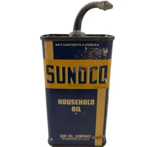 Vintage Sunoco Household Oil Can w/ Metal Spout