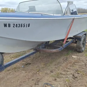 A8 Trailer with 16ft Fiberglass Boat with Mariner motor 60HP