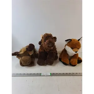 (3) Stuffies - Moose, Buffalo, Fox