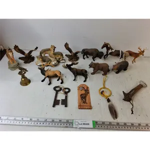 (4) Decorative Animals Statues, (7) Toy Animals, & Canadian Bottle Opener