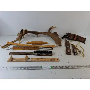 (2) Knives w/ Cover, Children Toy Gun, Shoe Sizer, Decorative Moose Antler