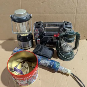 Camping Related Lot (Umbrella, Lanterns, Binoculars, and etc.)