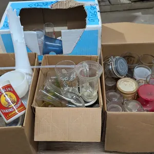 (4) Boxes of Misc. Glassware, Mugs, Decor, and etc.