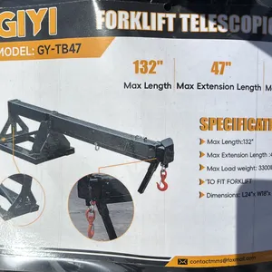 *NEW* GIYI GY-TB47 FORKLIFT TELESCOPIC BOOM - 3300LB MAX LOAD WEIGHT