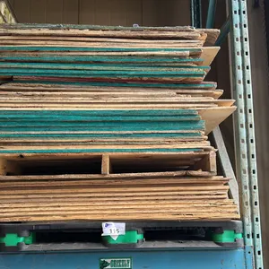 PALLET OF ASST WOOD. 4 X 4' AND 4' X 40". PLYWOOD AND OSB. APPROX 60 PIECES