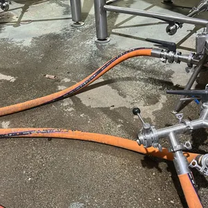 GROUP LOT OF CONTINENTAL VINTNER RESERVE 1 1/4" FLUID TRANSFER HOSES. USDA 45011. ORANGE.