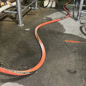 GROUP LOT OF CONTINENTAL DRINK LINE 1 1/4" FLUID TRANSFER HOSES. 10 PIECES. 4 X 16', 1 X 10'.