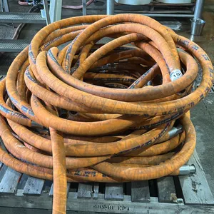GROUP LOT OF CONTINENTAL VINTNER RESERVE 1 1/4" FLUID TRANSFER HOSES. USDA 45011. ORANGE.