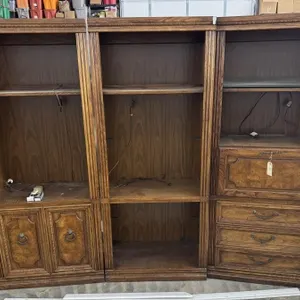 Broyhill 3 piece entertainment center with glass