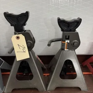 Two Pittsburgh 3 ton Heavy Duty Jack stand.