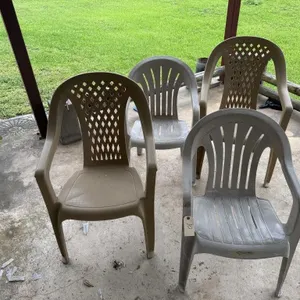 Outdoor patio chairs.