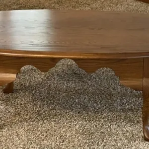 Oval Coffee Table on Queen Anne Legs