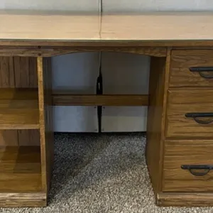 4' Ranch Oak Knee Hole Desk