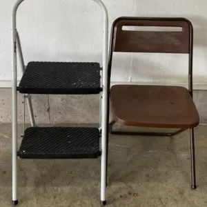 Stepstool and Folding Chair