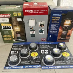 Three Propane Lanterns & Cab Lights