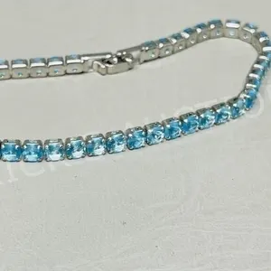 Blue Topaz & silver bracelet