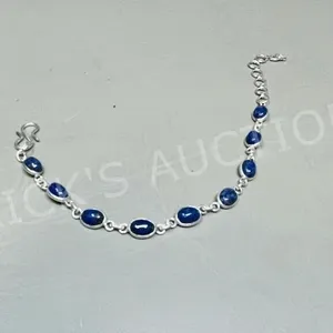 Lapis Lazuli & silver tennis bracelet