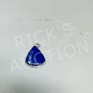 Lapis Lazuli & silver pendant w/ 925 chain