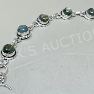 labradorite & silver bracelet
