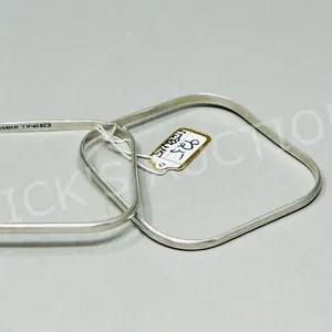 pair of 925 silver square bracelets - 2 1/2 sq.