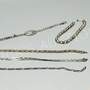 collection of various 925 silver bracelets