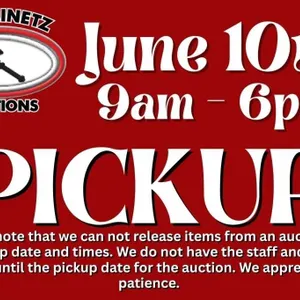 Pickup- WEDNESDAY, JUNE 10, 2026 ~9am-6pm
