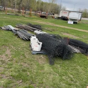 Chain Link Fence with Metal Poles