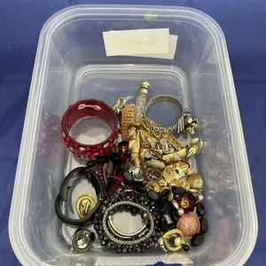 Tub of Assorted Costume Jewelry