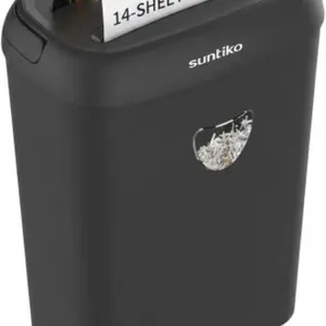 Suntiko 14-Sheet Cross-Cut Shredder Black