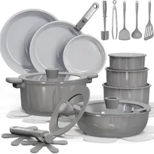CAROTE 18pc Ceramic Cookware Set with Handles